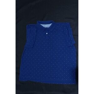 Blue and white polo shirt